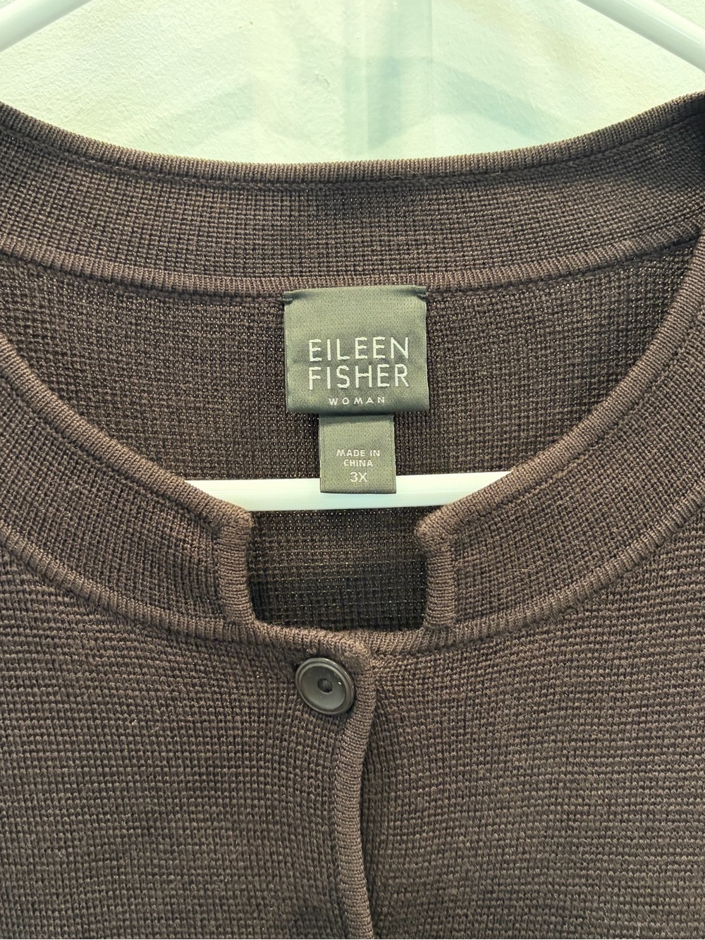 Eileen Fisher Silk Cotton Mandarin Collar Cardigan - Picture 3 of 6